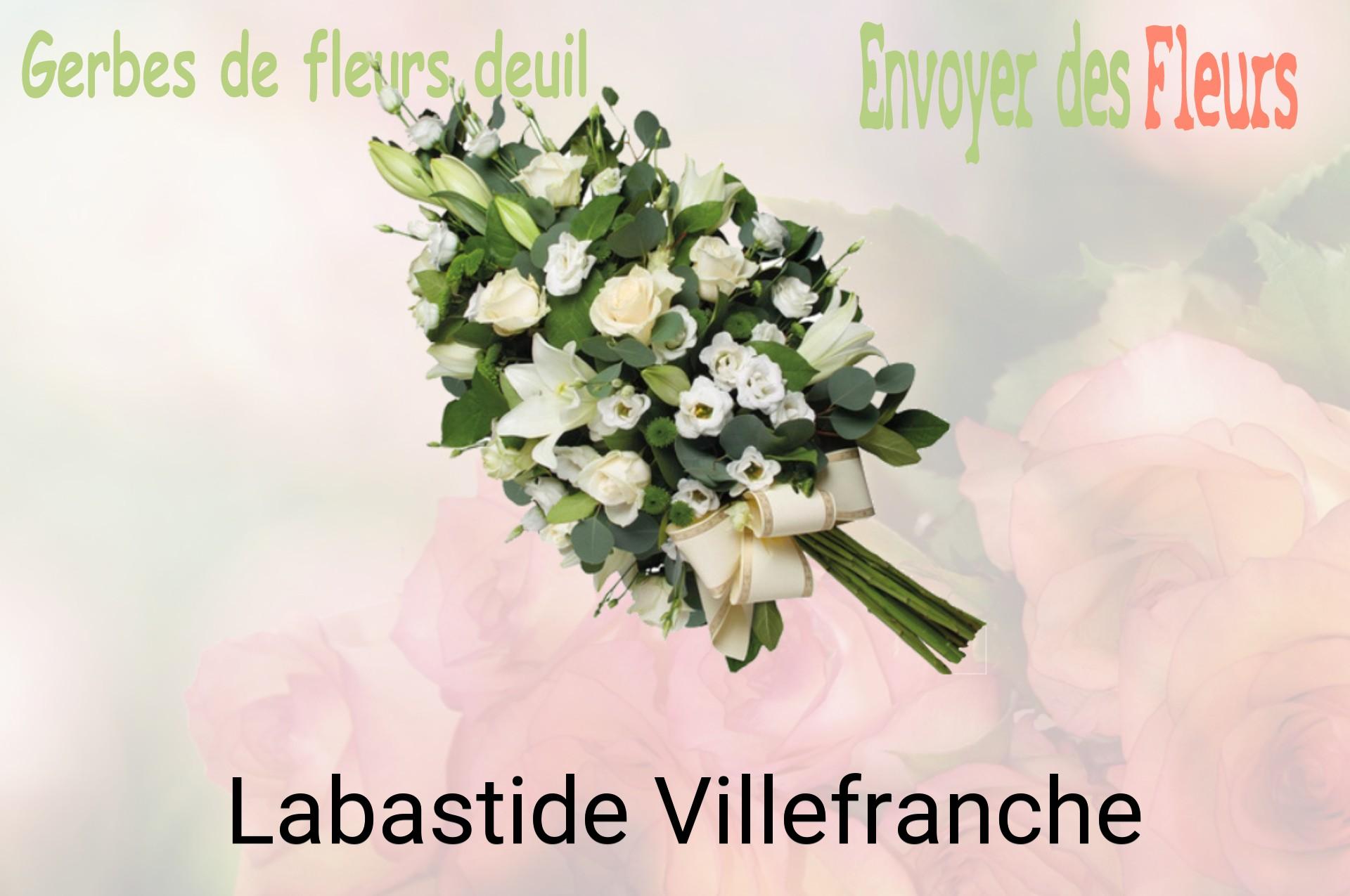 Gerbe de fleurs de deuil livrée à Labastide-Villefranche